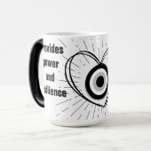 Hornhaut, Schwarzes Böse Augenschutz-Monogramm | Verwandlungstasse (Vorderseite Links)