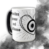 Hornhaut, Schwarzes Böse Augenschutz-Monogramm | Verwandlungstasse