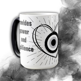 Hornhaut, Schwarzes Böse Augenschutz-Monogramm | Verwandlungstasse