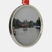 Horning on the River Bure Silbernes Ornament (Rechts)