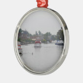 Horning on the River Bure Silbernes Ornament (Links)