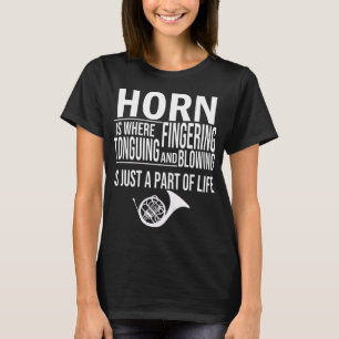 Hornist Music Marching Band Französischer Horn-Pla T-Shirt