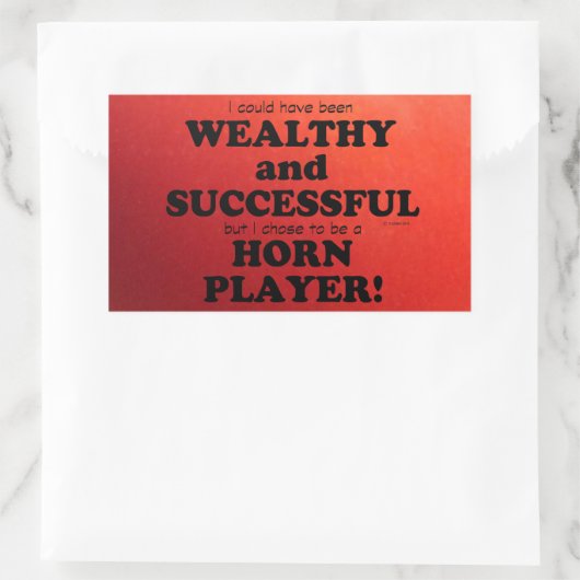 Hornreiche und erfolgreiche rechteckige Aufkleber (Tasche)