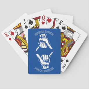 "HORNS DOWN" lustig Spielkarten