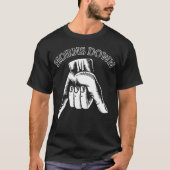 "HORNS DOWN" lustig T-Shirt (Vorderseite)