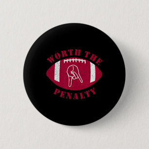 Horns Down wert die Strafe Oklahoma Texas Red Ri Button