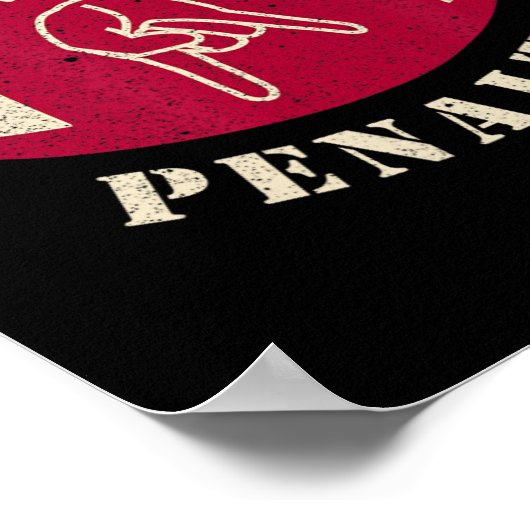 Horns Down Worth The Penalty Oklahoma Texas Red Ri Poster (Ecke)