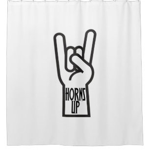Horns Up Duschvorhang