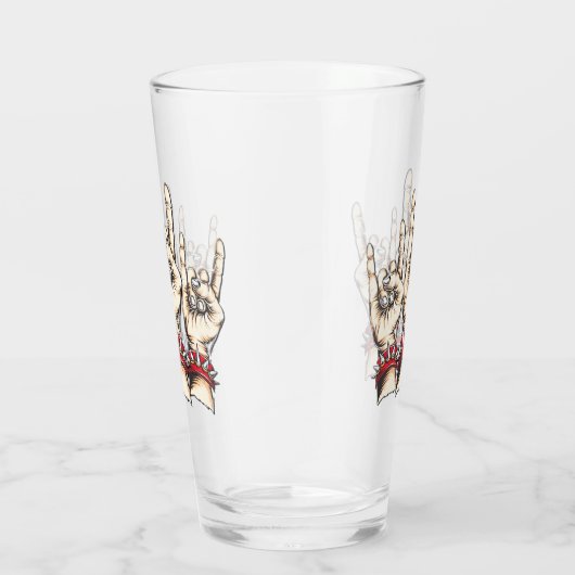 Horns Up Glas (Rechts)