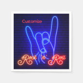 Horns Up Rock 'n Roll Serviette (Vorderseite)