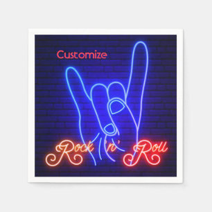 Horns Up Rock 'n Roll Serviette