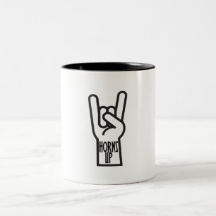 Horns Up Zweifarbige Tasse