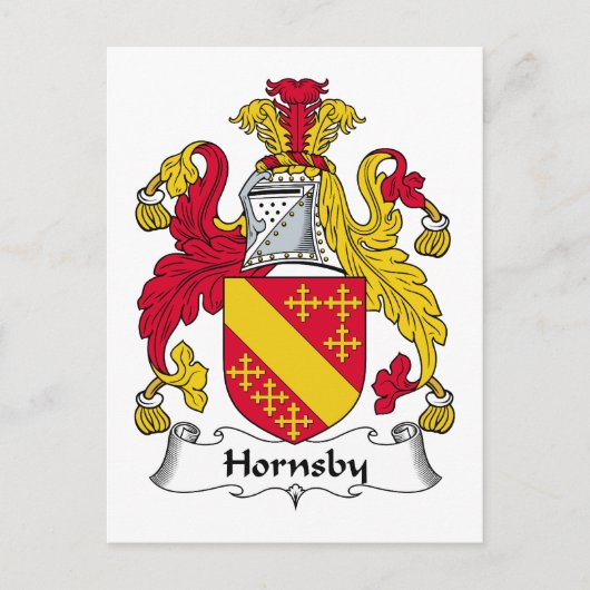 Hornsby Familienwappen Postkarte (Vorderseite)
