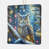 Hornschale im schneebedeckten Wald Keramikornament (Links)