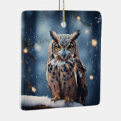 Hornschale im schneebedeckten Wald Keramikornament (Rechts)