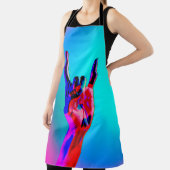 Hornt Schwermetall Hand-Zeichen, die harten Stein  Schürze (InSitu)