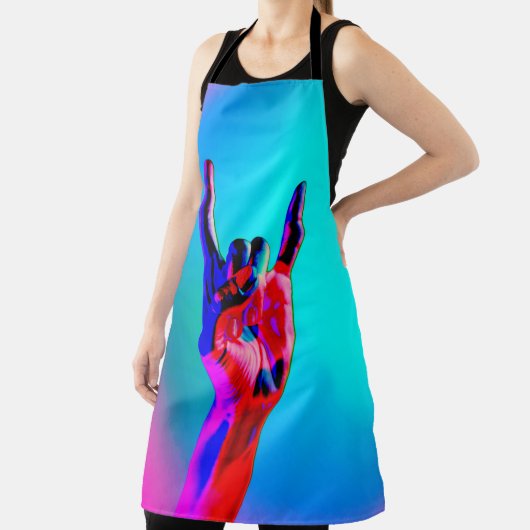 Hornt Schwermetall Hand-Zeichen, die harten Stein  Schürze (InSitu)