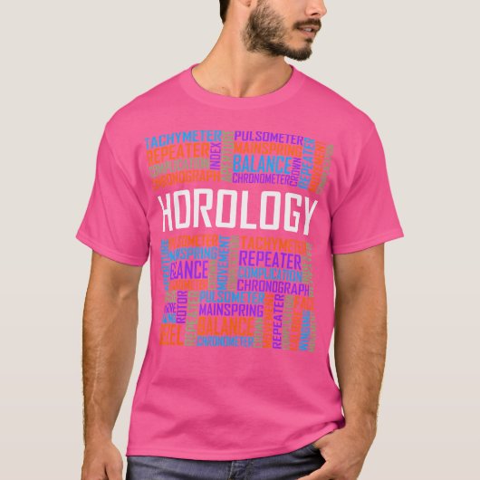 Horologie Worte Horologen Watchmaker Expert Clock T-Shirt (Vorderseite)