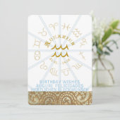 HOROSCOPE ~ Geburtstag Einladung - Aquarius (Stehend Vorderseite)