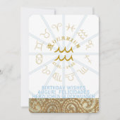 HOROSCOPE ~ Geburtstag Einladung - Aquarius (Vorderseite)