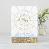 HOROSCOPE ~ Geburtstag Einladung - Capricornus (Stehend Vorderseite)