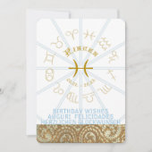 HOROSCOPE ~ Geburtstagseinladung - Fische Einladung (Vorderseite)