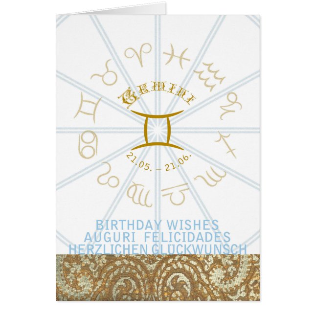 HOROSCOPE ~ Geburtstagskarte Gemini (Vorne)