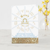 HOROSCOPE ~ Geburtstagskarte Libra Karte (Gelbe Blume)