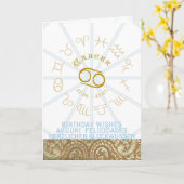 HOROSCOPE ~ Geburtstagskarzinom Karte (Gelbe Blume)