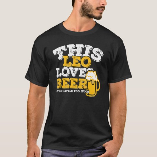 Horoscope Leo Zodiac Signer Lieben Beer T-Shirt (Vorderseite)