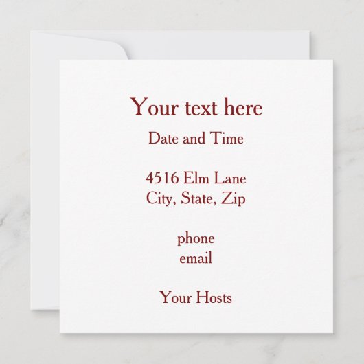 Horoscope Mandala Einladung (Rückseite)