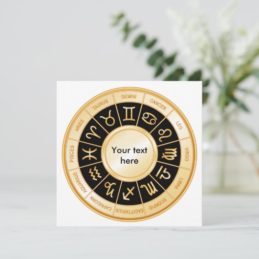 Horoscope Mandala Einladung (Stehend Vorderseite)