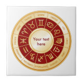 Horoscope Mandala Fliese (Vorderseite)