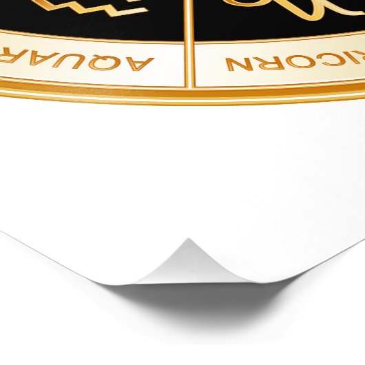 Horoscope Mandala Fotodruck (Ecke)