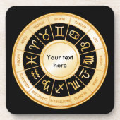 Horoscope Mandala Getränkeuntersetzer (Vorderseite)