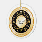 Horoscope Mandala Keramik Ornament (Links)