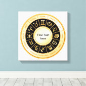 Horoscope Mandala Leinwanddruck (Insitu (Holzboden))