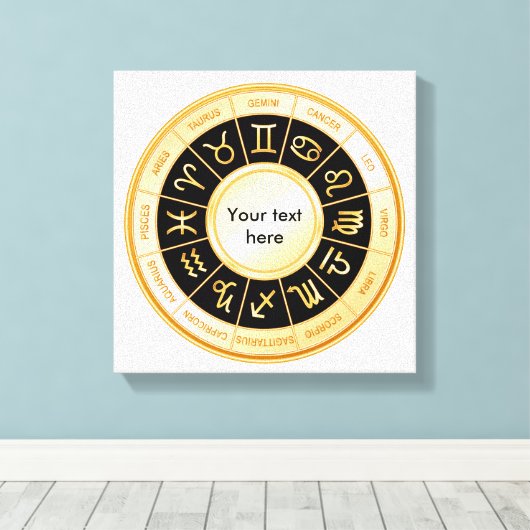 Horoscope Mandala Leinwanddruck (Insitu (Holzboden))