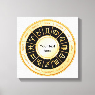 Horoscope Mandala Leinwanddruck