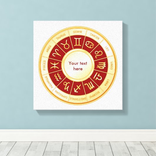 Horoscope Mandala Leinwanddruck (Insitu (Holzboden))