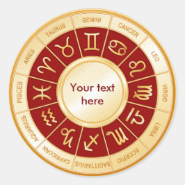Horoscope Mandala Runder Aufkleber