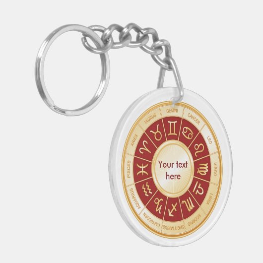 Horoscope Mandala Schlüsselanhänger (Vorderseite links)