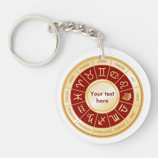 Horoscope Mandala Schlüsselanhänger (Vorderseite)