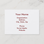 Horoscope Mandala Visitenkarte (Rückseite)