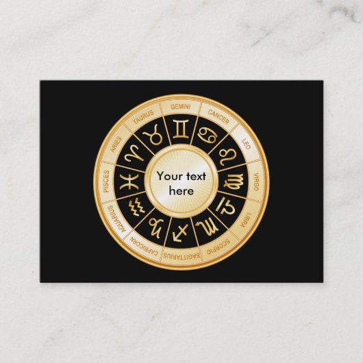 Horoscope Mandala Visitenkarte (Vorderseite)