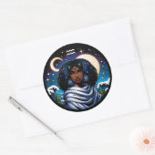Horoscope Sign Aquarius Symbol Runder Aufkleber (Umschlag)
