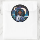 Horoscope Sign Aquarius Symbol Runder Aufkleber (Tasche)