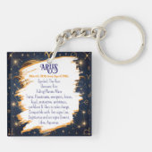 Horoscope Sign Aries | Astrology Traits & Dates Schlüsselanhänger (Rückseite)