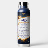 Horoscope Sign Aries | Astrology Traits & Dates Trinkflasche (Rückseite)
