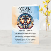 Horoscope Sign Gemini | Geburtstag Karte (Gelbe Blume)